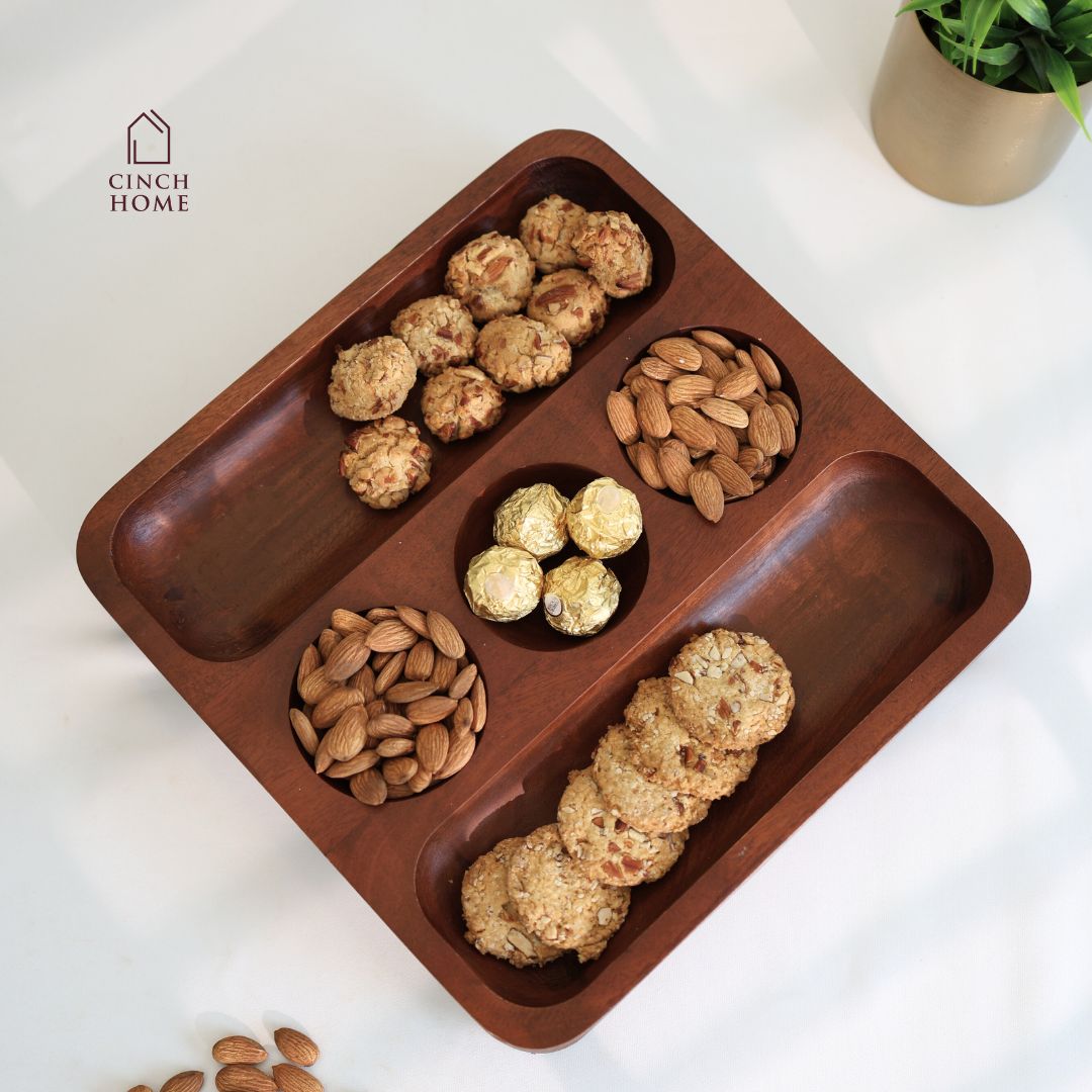 Buy from a range of Cake Stands Online India| 3 Tier Cake Stands | Kitchenware | Serveware | Desert Platter | For birthday, tea party| pastry platter | Multipurpose Tray | Decorative Tray| Serving platter| Organizers online India| Decorative Trays online India | Premium trays online India | Shop trays online | Serving Trays Online India | chip and dip bowl| chip and dip platter| Diwali gift| Kitchen essentials| serving tray| wooden serving tray | festive gifts