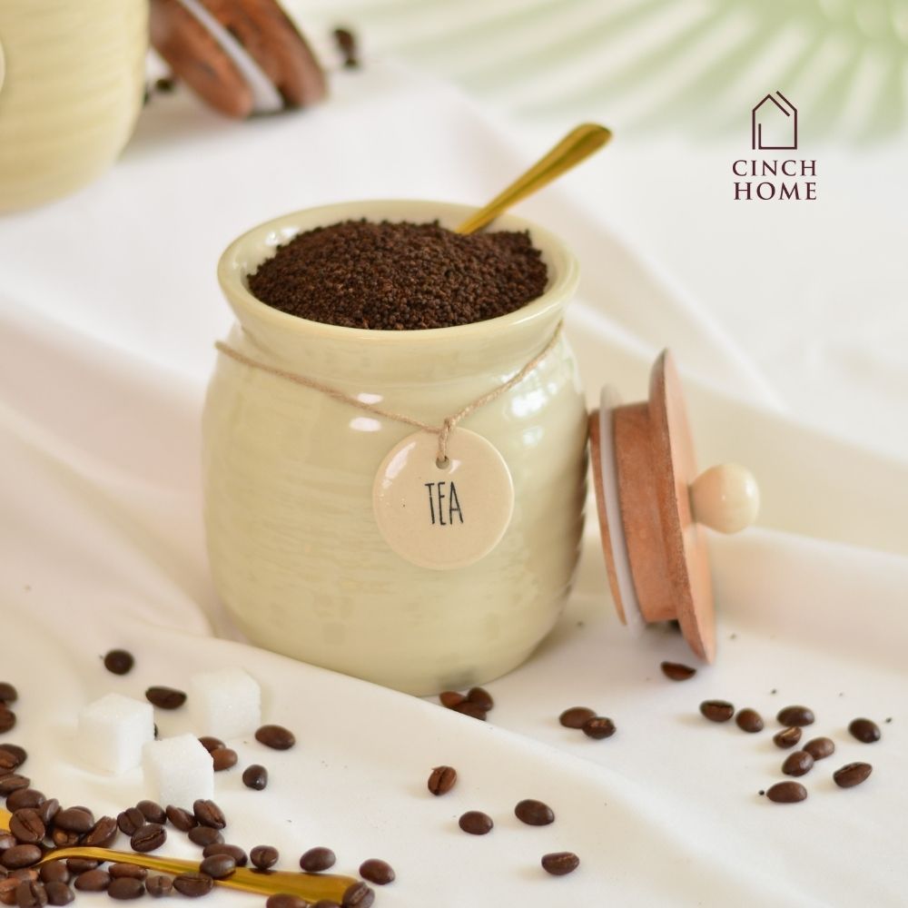 Ceramic canisters, Kitchen canister set| Tea, coffee, sugar canisters, Pickle storage jars, ceramic kitchen organization, Airtight containers, Decorative kitchen canisters, Glossy ceramic jars, Pantry storage solutions, Stylish kitchen essentials, home décor, kitchen essentials online india, kitchen jars online india