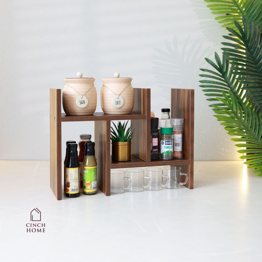 wooden desk organizer, adjustable shelf for desk, expandable storage rack, kitchen spice rack, wooden kitchen organizer, home office organizer, study table shelf, multipurpose wooden organizer, desk and kitchen storage solution, compact shelf for home