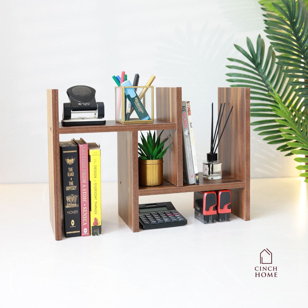 wooden desk organizer, adjustable shelf for desk, expandable storage rack, kitchen spice rack, wooden kitchen organizer, home office organizer, study table shelf, multipurpose wooden organizer, desk and kitchen storage solution, compact shelf for home