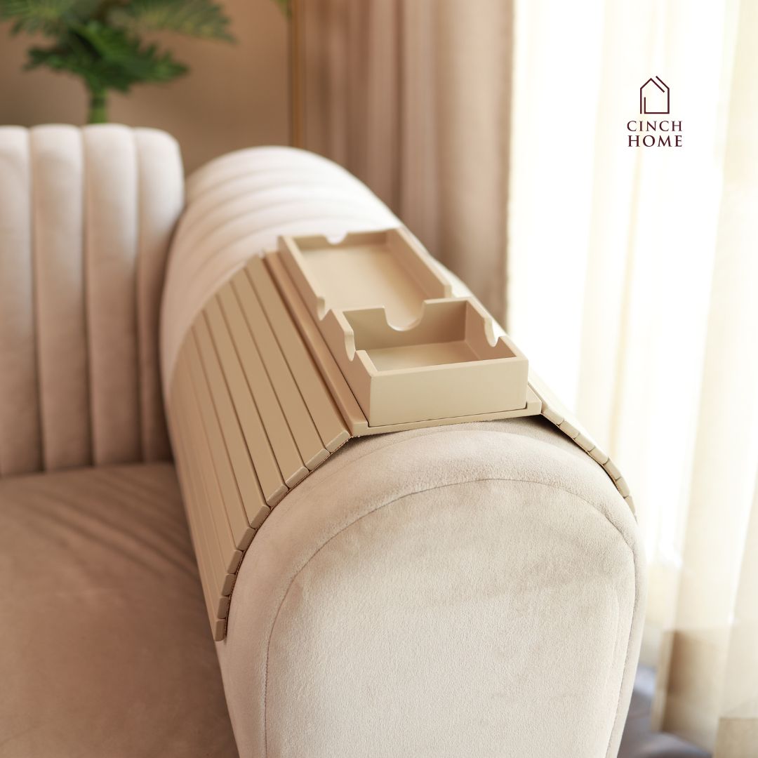 sofa armrest tray, couch tray organizer, armrest table for sofa, flexible sofa tray India, wooden couch tray, remote holder tray, beige sofa tray, detachable organizer tray, couch cup holder tray, multifunctional armrest tray, sofa arm table organizer