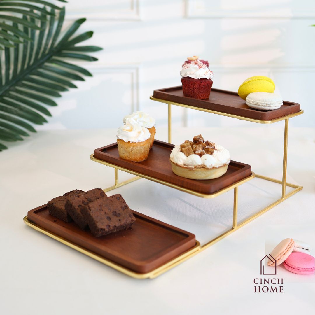 Tier Multipurpose Organiser Platter Serving Tray