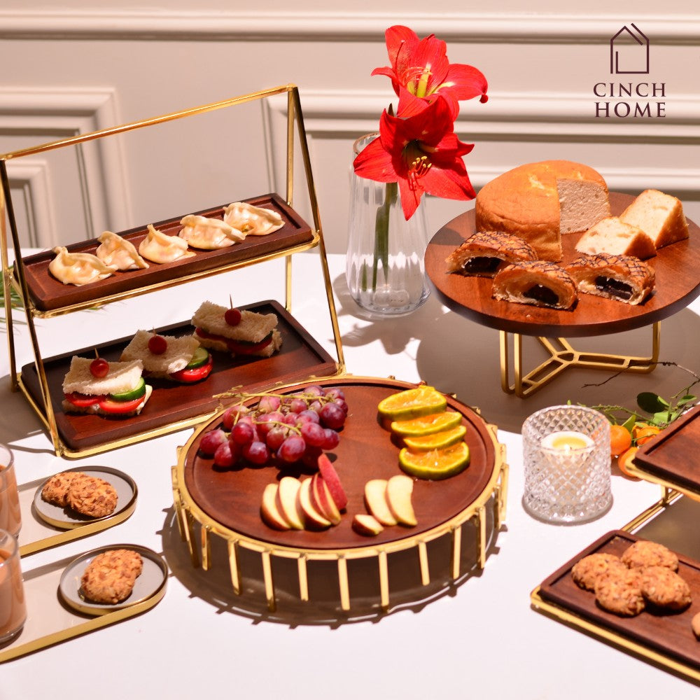 Buy from a range of Cake Stands Online India| 3 Tier Cake Stands | Kitchenware | Serveware | Desert Platter | For birthday, tea party| pastry platter | Multipurpose Tray | Decorative Tray| Bathroom trays| Organizers online India| Decorative Trays online India | Premium trays online India | Shop trays online | Serving Trays Online India