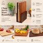 Book Shelf Wooden Chopping Boards– Set of 3 with Stand