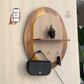 illuminated wall organizer, oval wall organizer, wall key holder, key holder with shelf, key holder with hooks, wall organizer with light, entryway organizer, wall shelf with hooks, ambient wall light, decorative wall shelf, towel hanger, wall mounted organizer, hallway organizer, foyer organizer, bedroom wall organizer, modern wall decor, luxury wall organizer, premium wall decor, wooden wall shelf, key hooks for wall, multifunctional wall organizer, Cinch Home wall organizer