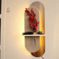 Decorative Wall Shelf with Testube Vase- With/Without LED Light