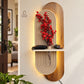 Decorative Wall Shelf with Testube Vase- With/Without LED Light