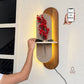 Decorative Wall Shelf with Testube Vase- With/Without LED Light