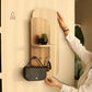 illuminated wall organizer, oval wall organizer, wall key holder, key holder with shelf, key holder with hooks, wall organizer with light, entryway organizer, wall shelf with hooks, ambient wall light, decorative wall shelf, towel hanger, wall mounted organizer, hallway organizer, foyer organizer, bedroom wall organizer, modern wall decor, luxury wall organizer, premium wall decor, wooden wall shelf, key hooks for wall, multifunctional wall organizer, Cinch Home wall organizer