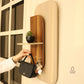 Wall-Mounted Decor/Organiser with LED Light, Shelf & Hooks