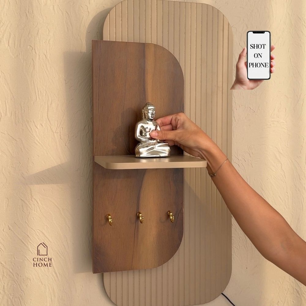 illuminated wall organizer, oval wall organizer, wall key holder, key holder with shelf, key holder with hooks, wall organizer with light, entryway organizer, wall shelf with hooks, ambient wall light, decorative wall shelf, towel hanger, wall mounted organizer, hallway organizer, foyer organizer, bedroom wall organizer, modern wall decor, luxury wall organizer, premium wall decor, wooden wall shelf, key hooks for wall, multifunctional wall organizer, Cinch Home wall organizer