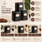Textured Black Tea, Coffee & Sugar Canister Set – Set of 3