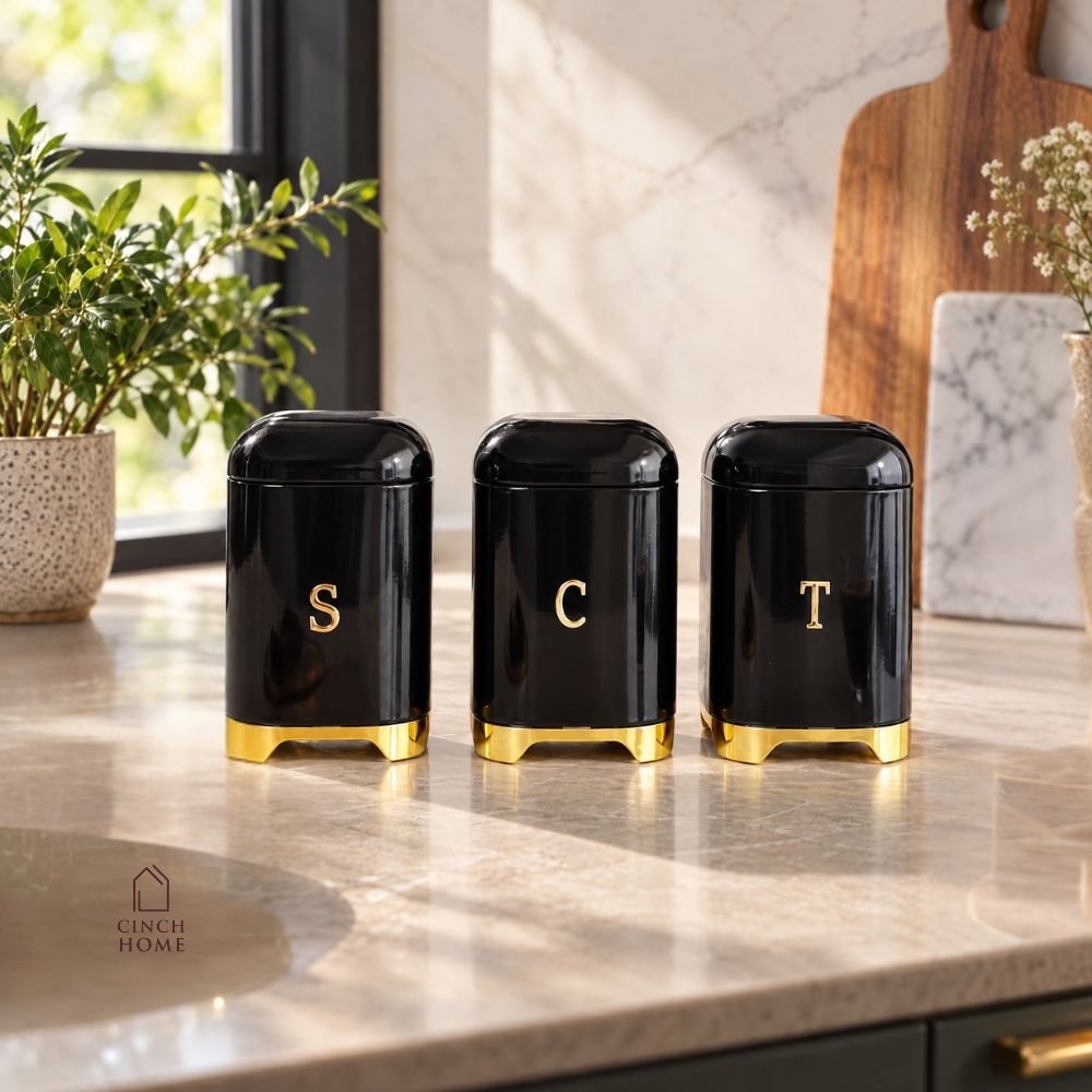tea coffee sugar canister set, tea coffee sugar containers, white canister set, set of 3 canisters, textured canisters, geometric canisters, tea canister, coffee canister, sugar canister, kitchen storage jars, countertop canisters, pantry storage, tea station organizer, coffee bar accessories, white kitchen accessories, modern kitchen decor, decorative canisters, food storage containers, kitchen organization, premium kitchen accessories, labelled canisters, tea coffee sugar storage, beverage station organiz