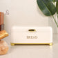 black bread box, bread storage container, bread box with lid, kitchen bread storage, bread bin for kitchen, black bread bin, bread storage box, premium bread box, luxury kitchen accessories, black and gold bread box, kitchen countertop organizer, bread keeper, bakery storage container, bread loaf holder, kitchen storage box, modern kitchen decor, countertop bread bin, food storage container, bread organizer, kitchen organization, housewarming gift, Diwali gift, Cinch Home Copy keywords