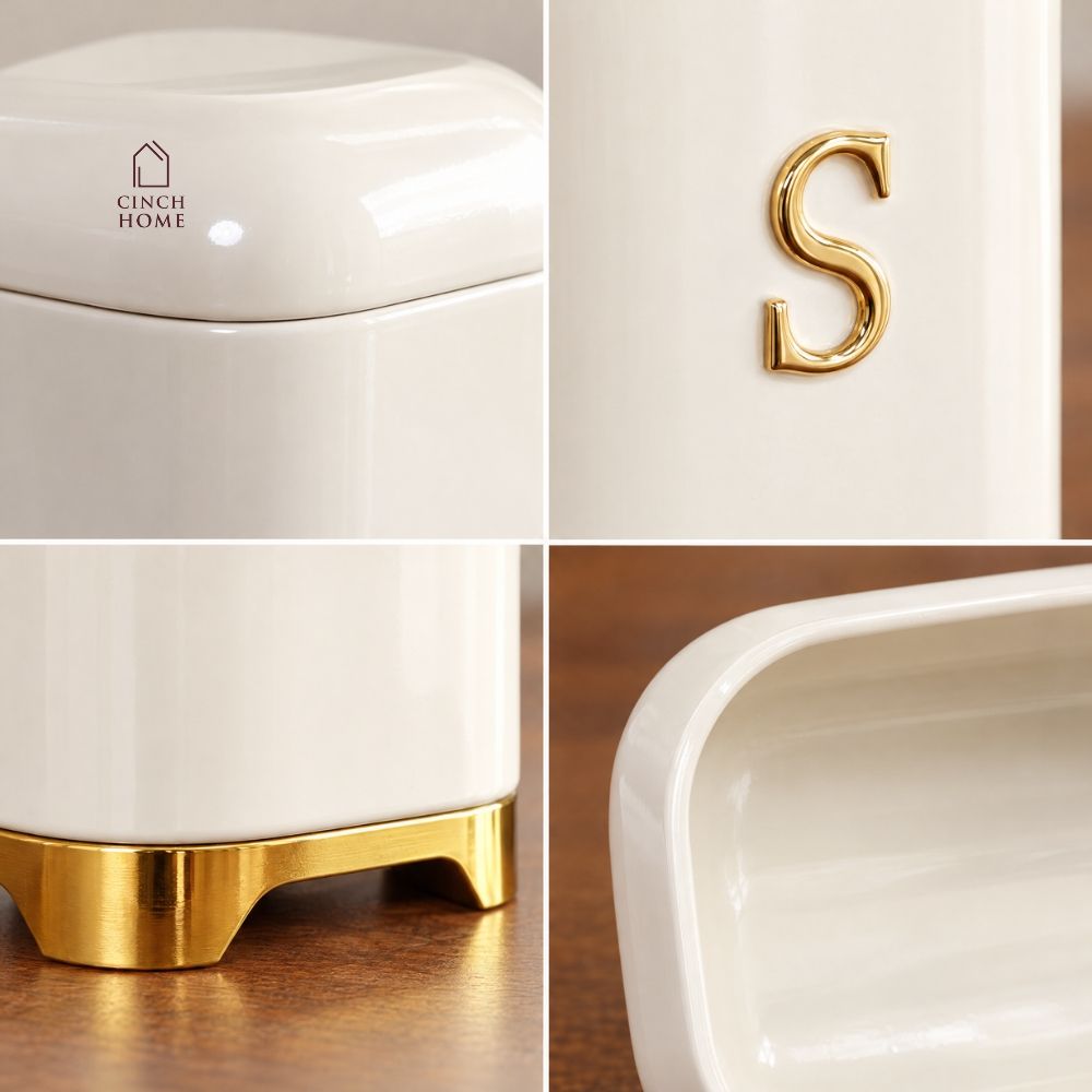 tea coffee sugar canister set, tea coffee sugar containers, white canister set, set of 3 canisters, textured canisters, geometric canisters, tea canister, coffee canister, sugar canister, kitchen storage jars, countertop canisters, pantry storage, tea station organizer, coffee bar accessories, white kitchen accessories, modern kitchen decor, decorative canisters, food storage containers, kitchen organization, premium kitchen accessories, labelled canisters, tea coffee sugar storage, beverage station organiz