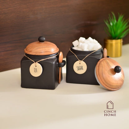 Ceramic canisters, Kitchen canister set| Tea, coffee, sugar canisters, Pickle storage jars, ceramic kitchen organization, Airtight containers, Decorative kitchen canisters, Glossy ceramic jars, Pantry storage solutions, Stylish kitchen essentials, home décor, kitchen essentials online india, kitchen jars online india