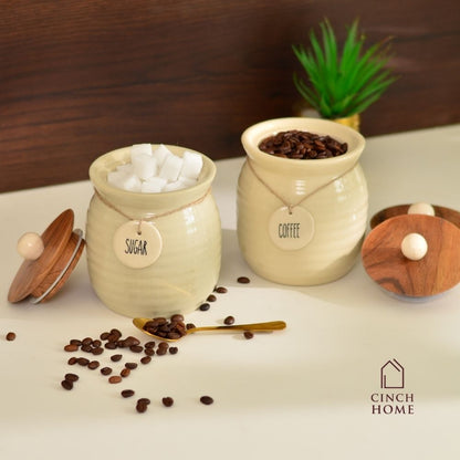 Ceramic canisters, Kitchen canister set| Tea, coffee, sugar canisters, Pickle storage jars, ceramic kitchen organization, Airtight containers, Decorative kitchen canisters, Glossy ceramic jars, Pantry storage solutions, Stylish kitchen essentials, home décor, kitchen essentials online india, kitchen jars online india