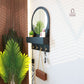 Entryway Organiser with Round Mirror with Dual Hooks & Shelf