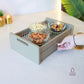 wooden serving tray with drawer, multipurpose organizer tray, tea serving tray, dry fruit serving tray, kitchen organizer tray, serving tray for snacks, home décor serving tray, dressing table tray, premium serving tray India, CinchHome serving tray. festive gifting, festive hosting, diwali gift, home gift, house warming gift