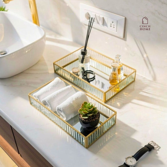 Dressing Organisers| Dressing table trays| |Organisers| bathroom organisers| Bathroom trays|  | Serveware | Desert Platter | For birthday, tea party| pastry platter | Multipurpose Tray | Decorative Tray| Bathroom trays| Organizers online India| Decorative Trays online India | Premium trays online India | Shop trays online | Serving Trays Online India| Vanity trays| Vanity organisers| Glass Trays| ribbed glass trays| fluted glass trays| bar trays| centre table trays