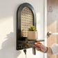 cane key holder, wall mounted key holder, key holder with shelf, modern key holder, entryway organizer, wall key hanger, decorative key holder, cane wall decor, key holder for wall, wall shelf with hooks, home decor key holder, entryway wall decor, key organizer for home, modern wall shelf, minimal home decor accessories, cane decor India