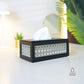 rattan tissue box, wooden tissue holder, cane tissue box, handmade tissue box, living room décor, dining table tissue holder, premium wooden tissue box, car tissue box, tissue dispenser India, rattan home décor, modern tissue holder, CinchHome tissue box.