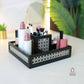 rattan organizer box, wooden organizer with cane weave, dining table organizer, kitchen condiment holder, cutlery organizer, makeup brush holder, vanity organizer, multipurpose table organizer, desk organizer, handmade rattan storage box, home décor organizer India, CinchHome rattan organizer, premium wooden organizer.