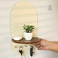 Arch Key Holder with Shelf