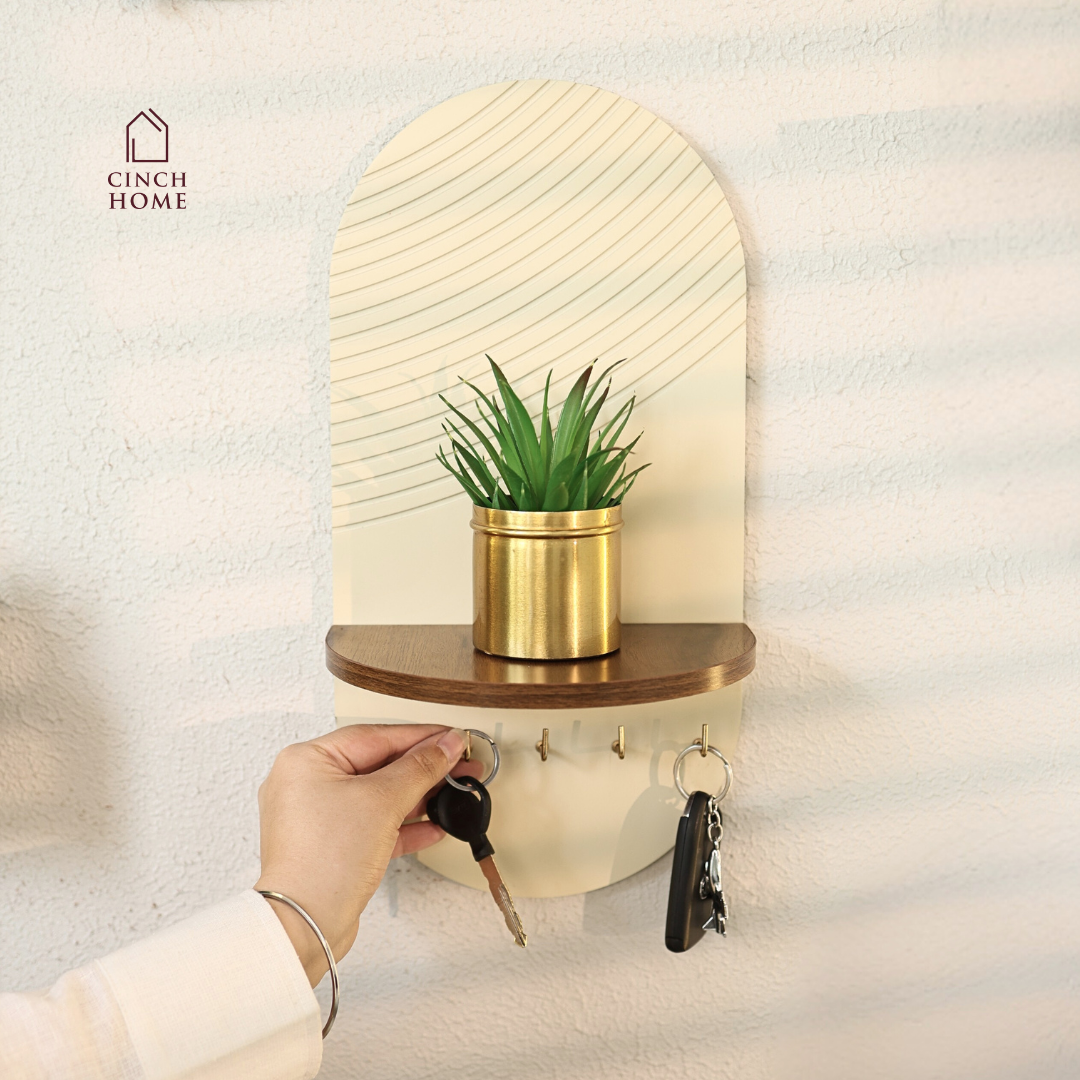 Arch Key Holder with Shelf