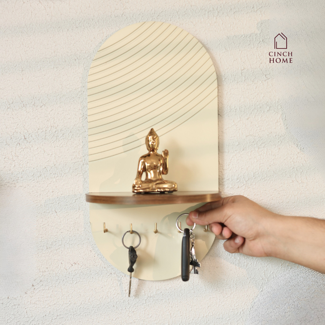 Arch Key Holder with Shelf