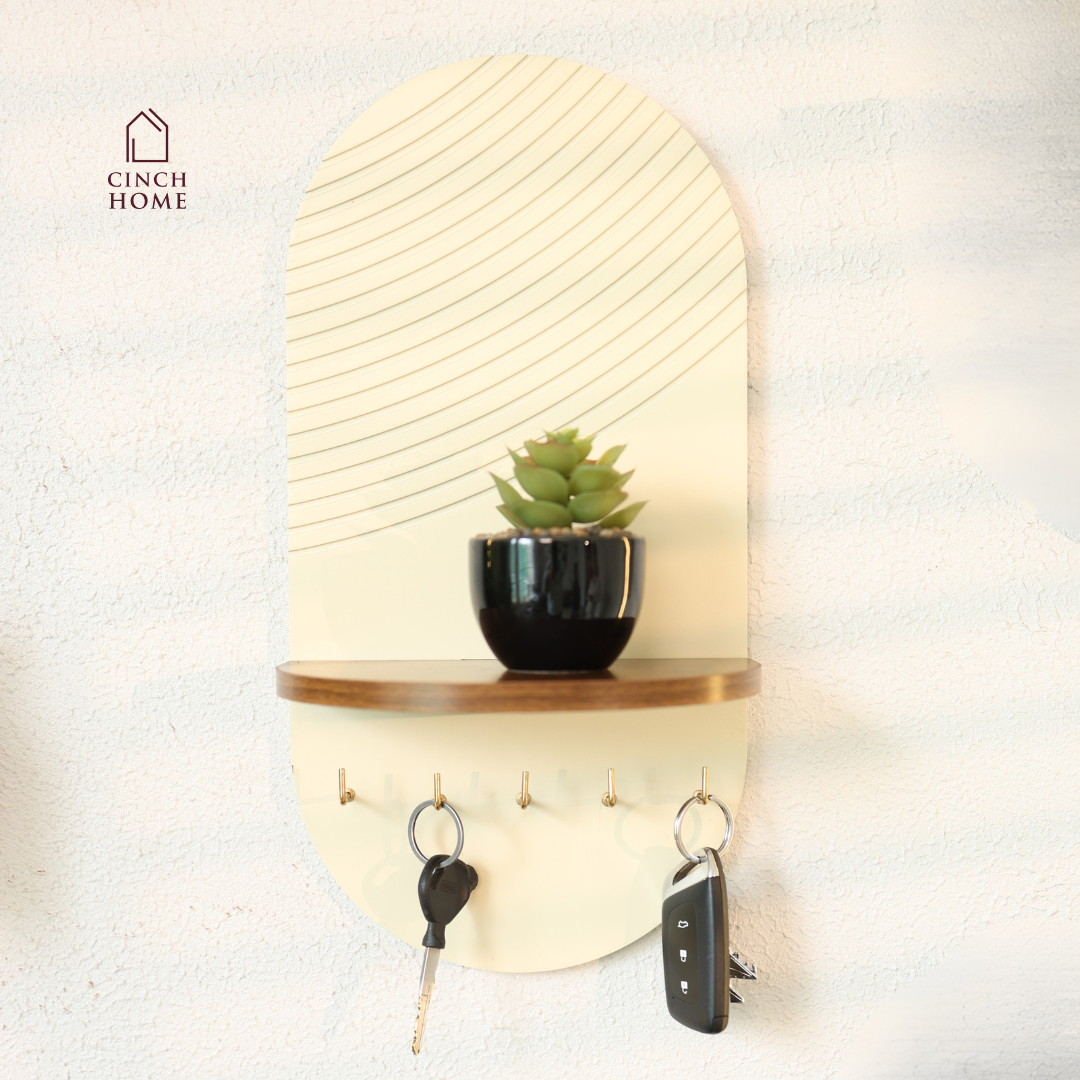 Arch Key Holder with Shelf