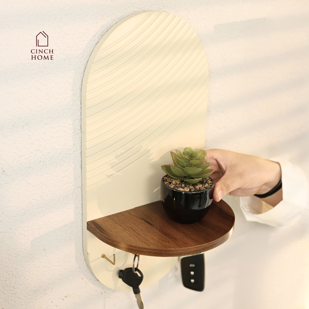 Arch Key Holder with Shelf