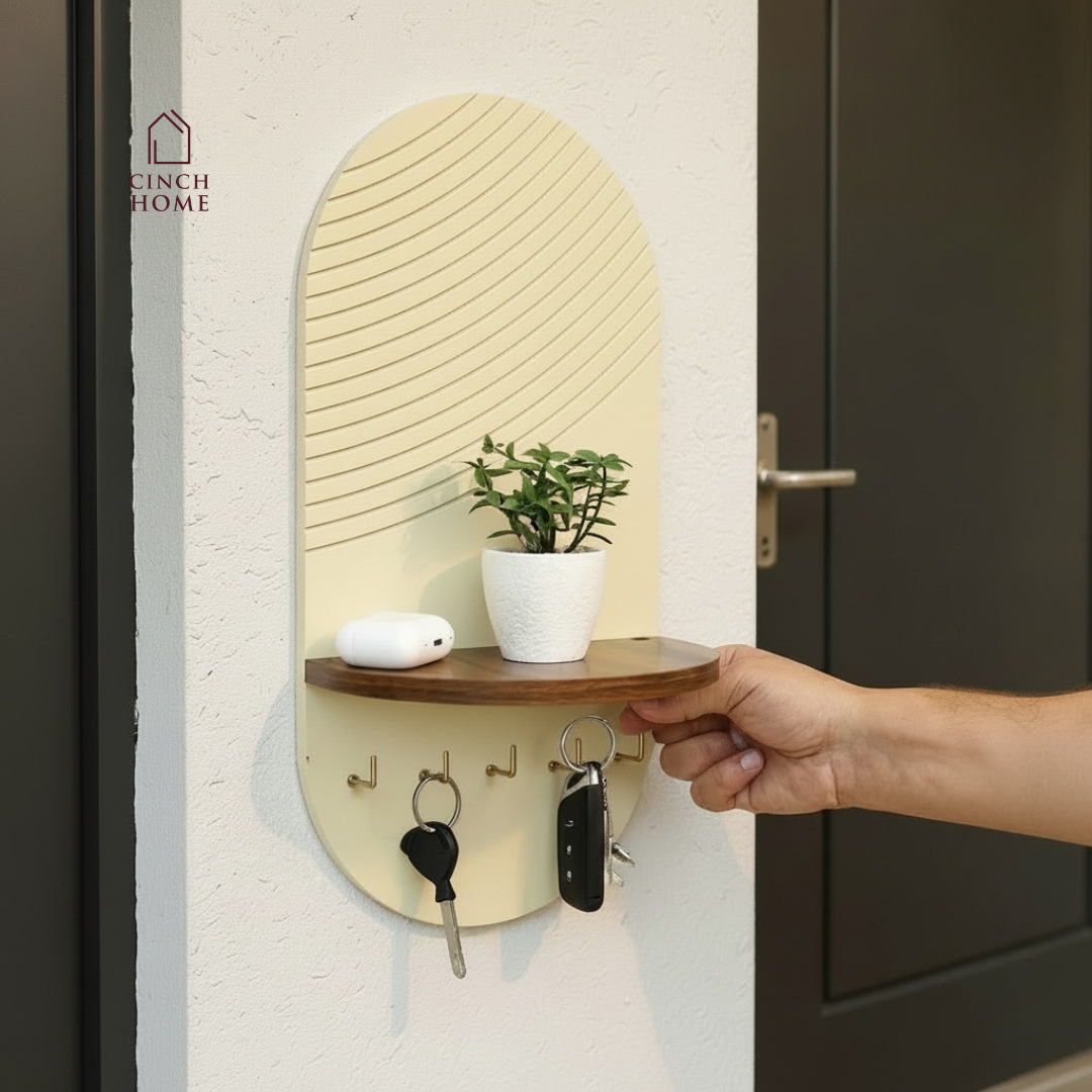 Arch Key Holder with Shelf