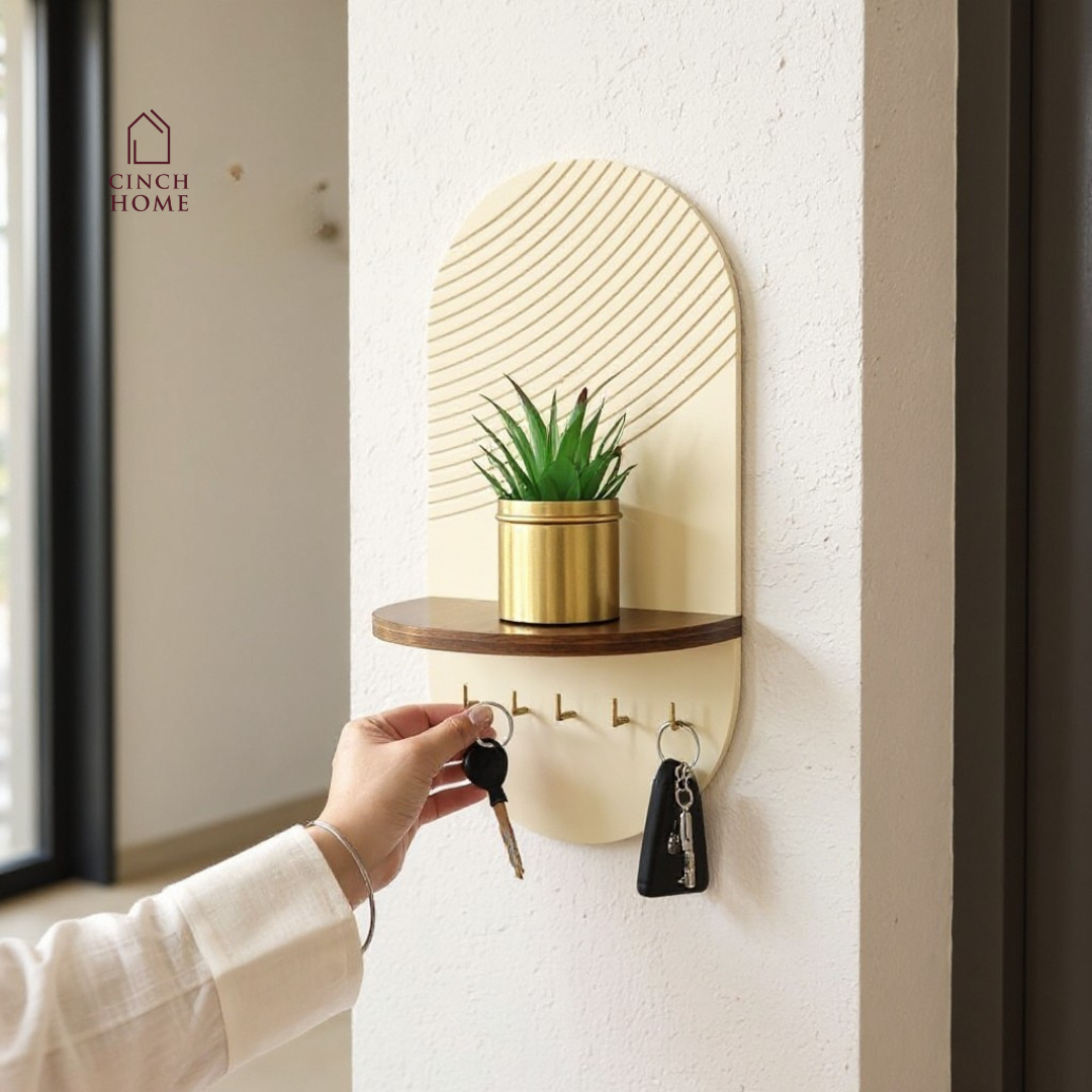 Arch Key Holder with Shelf