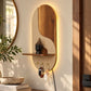 illuminated wall organizer, oval wall organizer, wall key holder, key holder with shelf, key holder with hooks, wall organizer with light, entryway organizer, wall shelf with hooks, ambient wall light, decorative wall shelf, towel hanger, wall mounted organizer, hallway organizer, foyer organizer, bedroom wall organizer, modern wall decor, luxury wall organizer, premium wall decor, wooden wall shelf, key hooks for wall, multifunctional wall organizer, Cinch Home wall organizer
