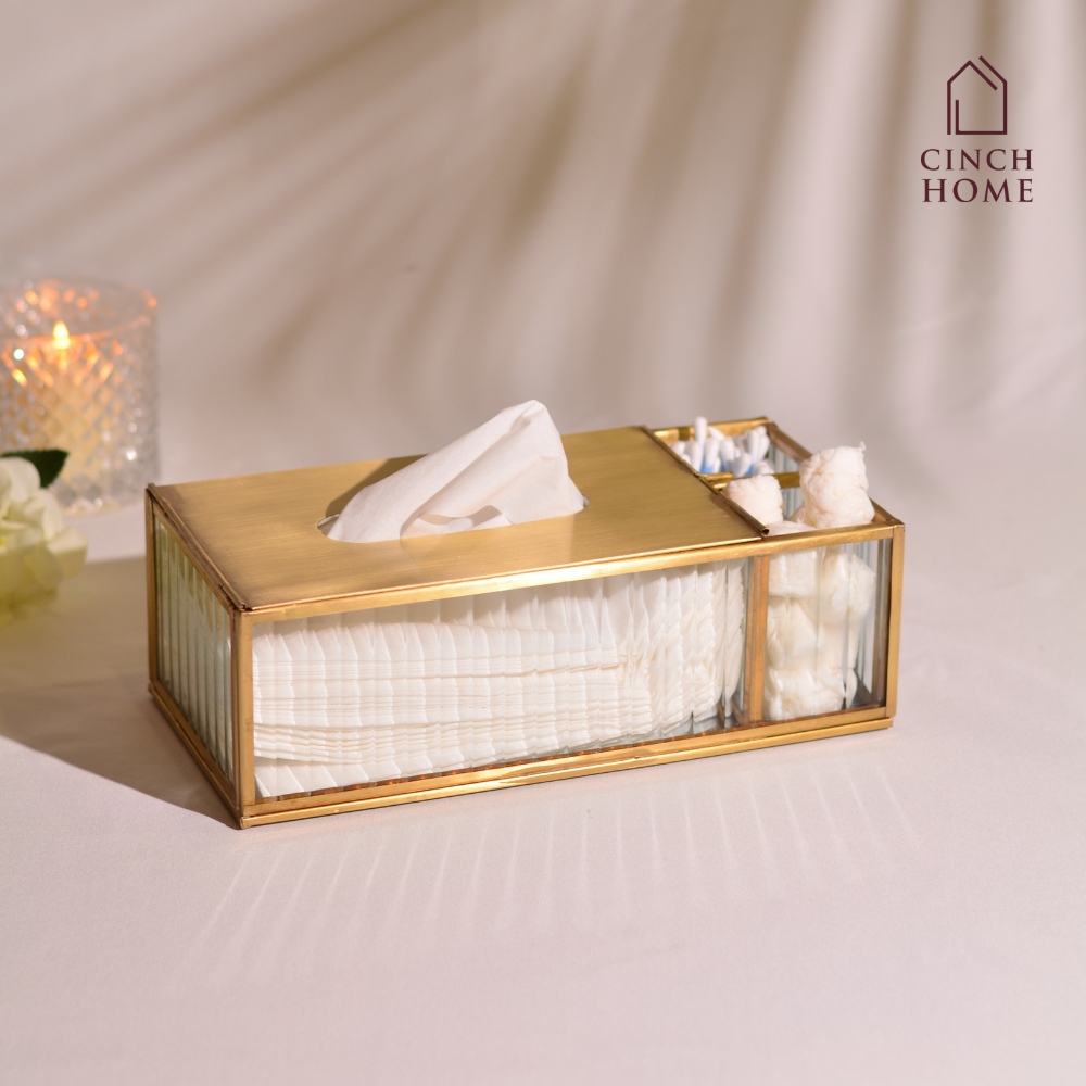 Glass tissue outlet box