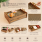 coffee table organizer, coffee table tray, sofa tray, serving tray, wooden serving tray, living room organizer, coffee table storage, 2 tier tray, serving tray with drawer, storage tray with drawer, multipurpose serving tray, table organizer,tea serving tray, coffee serving tray,snack serving tray, dry fruit serving tray,tea coffee organizer, remote organizer, tissue holder tray, cutlery organizer, living room accessories, modern home decor, functional home decor, decorative storage tray, gift, diwali gift
