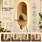illuminated wall organizer, oval wall organizer, wall key holder, key holder with shelf, key holder with hooks, wall organizer with light, entryway organizer, wall shelf with hooks, ambient wall light, decorative wall shelf, towel hanger, wall mounted organizer, hallway organizer, foyer organizer, bedroom wall organizer, modern wall decor, luxury wall organizer, premium wall decor, wooden wall shelf, key hooks for wall, multifunctional wall organizer, Cinch Home wall organizer