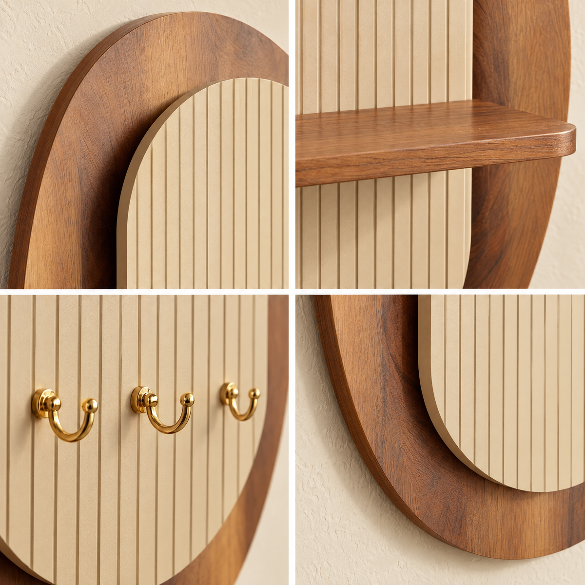 illuminated wall organizer, oval wall organizer, wall key holder, key holder with shelf, key holder with hooks, wall organizer with light, entryway organizer, wall shelf with hooks, ambient wall light, decorative wall shelf, towel hanger, wall mounted organizer, hallway organizer, foyer organizer, bedroom wall organizer, modern wall decor, luxury wall organizer, premium wall decor, wooden wall shelf, key hooks for wall, multifunctional wall organizer, Cinch Home wall organizer