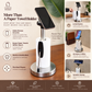 kitchen paper towel holder, stainless steel tissue holder, kitchen tissue stand, paper towel stand, kitchen roll holder, countertop paper towel holder, paper towel holder with phone stand, mobile phone holder, kitchen phone stand, tissue roll holder, kitchen countertop organizer, kitchen accessories, multifunctional kitchen stand, hands free phone holder, kitchen roll stand, paper towel dispenser, modern kitchen accessories, countertop tissue holder, cooking phone stand, Cinch Home kitchen accessories